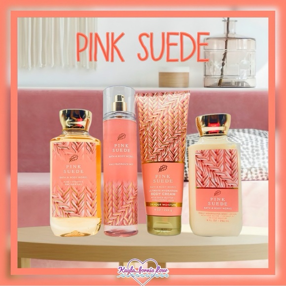BBW 🩷 Pink Suede 🩷 4 pc body care set
